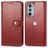 Mobigear Snap Button Motorola Edge 30 Pro Hoesje Bookcase Portemonnee - Rood