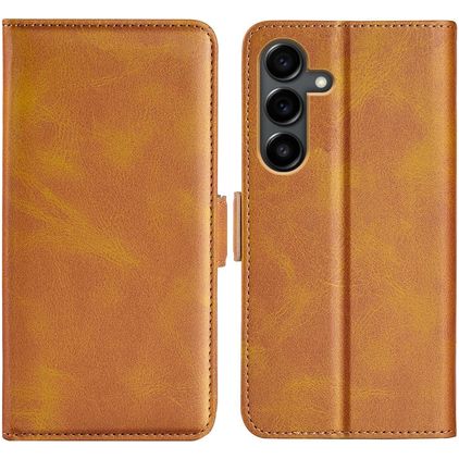 Mobigear Slim Magnet Samsung Galaxy S25 FE Hoesje Bookcase Portemonnee - Cognac