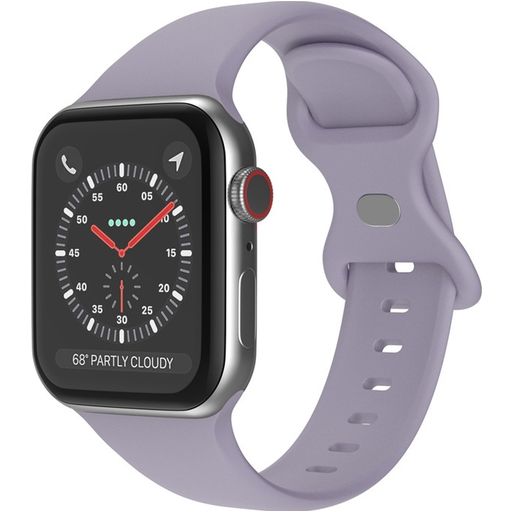Mobigear Sport Dual Siliconen Apple Watch Bandje Druksluiting - 49/46/45/44 mm - Lavender Grey