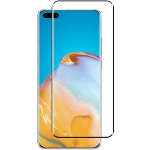 Mobigear Premium Huawei P40 Pro Glazen Screenprotector - Case Friendly - Zwart