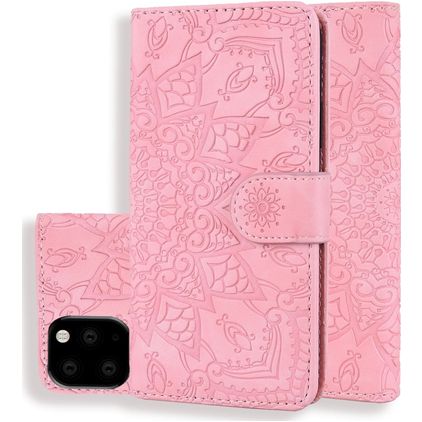 Mobigear Mandala iPhone 11 Hoesje Bookcase Portemonnee - Roze