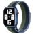 Mobigear Woven Nylon Apple Watch Bandje Klittenbandsluiting - 42/41/40/38 mm - Blauw