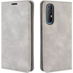 Mobigear Retro Slim OPPO Reno 3 Pro Hoesje Bookcase Portemonnee - Grijs