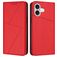 Mobigear Frosted Flip iPhone 17 Hoesje Bookcase Portemonnee - Rood