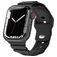 Mobigear Sport Armor Siliconen Apple Watch Bandje Druksluiting - 42/41/40/38 mm - Zwart