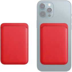 Mobigear Wallet Pasjeshouder - 3 Pasjes - MagSafe Compatible - Rood