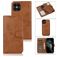 Mobigear Wallet iPhone 12 Pro Hoesje Uitneembare 2in1 Bookcase Portemonnee - Bruin