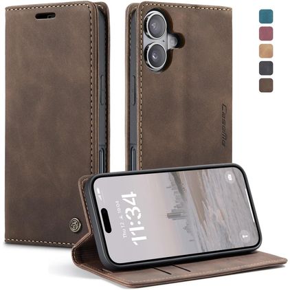 CaseMe 013 iPhone 17 Hoesje Bookcase Portemonnee - Coffee