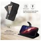 Mobigear Zipper iPhone 17 Pro Hoesje Bookcase Portemonnee - Zwart
