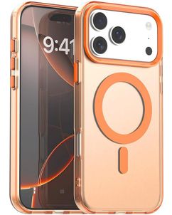 Mobigear Shockproof iPhone 17 Pro MagSafe Hoesje Hardcase Backcover - Oranje
