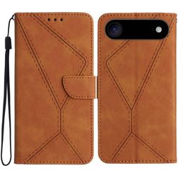 Mobigear Stitch iPhone Air Hoesje Bookcase Portemonnee - Bruin