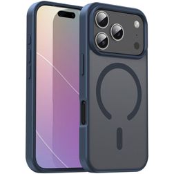 Mobigear Shockproof iPhone 17 Pro MagSafe Hoesje Hardcase Backcover - Cyan Blue