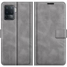 Mobigear Wallet OPPO A94 Hoesje Bookcase Portemonnee - Grijs
