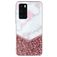 Mobigear Marble Huawei P40 Hoesje Flexibel TPU Backcover - Wit / Roségoud