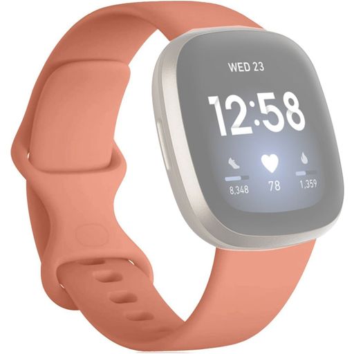 Mobigear Sport Dual Siliconen Fitbit Versa 3 Bandje Druksluiting - Oranje