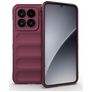 Mobigear Bumpy Xiaomi 15 Hoesje Flexibel TPU Backcover - Bordeaux Rood