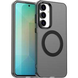 Mobigear Shockproof Samsung Galaxy S25 FE MagSafe Hoesje Hardcase Backcover - Zwart