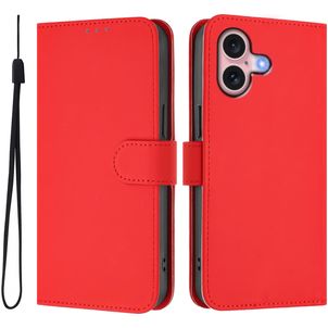 Mobigear Urban Wallet iPhone 16 Hoesje Bookcase Portemonnee - Rood