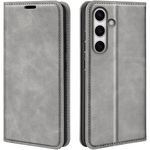 Mobigear Retro Slim Samsung Galaxy S24 FE Hoesje Bookcase Portemonnee - Grijs