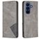 Mobigear Rhombus Slim Samsung Galaxy A37 Hoesje Bookcase - Grijs