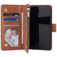 Mobigear Zipper iPhone 12 Pro Hoesje Bookcase Portemonnee - Bruin
