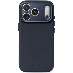 Decoded iPhone 18 Pro MagSafe Hoesje Echt Leer Backcover Shockproof - Midnight Blue