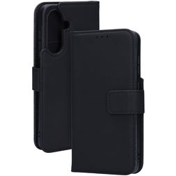 Mobiparts Samsung Galaxy A26 Hoesje Echt Leer Bookcase Portemonnee - Zwart