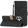 Mobigear Stitch iPhone 17 Hoesje Bookcase Portemonnee - Zwart