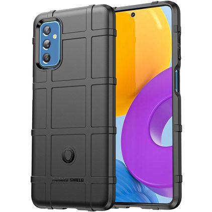 Mobigear Rugged Shield Samsung Galaxy M52 Hoesje Flexibel TPU Backcover Shockproof - Zwart