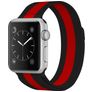 Mobigear Color Loop Milanese Apple Watch Bandje Magneetsluiting - 42/41/40/38 mm - Zwart / Rood