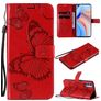 Mobigear Butterfly OPPO Reno 4 Hoesje Bookcase Portemonnee - Rood