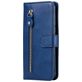 Mobigear Zipper Xiaomi Redmi Note 9 Hoesje Bookcase Portemonnee - Blauw