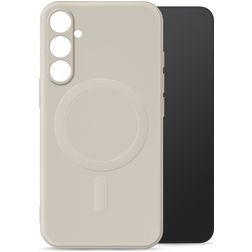 My Style Protective Flex Samsung Galaxy A55 MagSafe Hoesje Flexibel TPU Backcover - Antique White