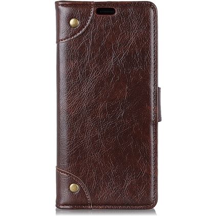 Mobigear Ranch Motorola One Power Hoesje Bookcase Portemonnee - Bruin