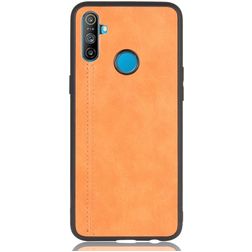 Mobigear Stitch Realme C3 Hoesje Backcover - Oranje