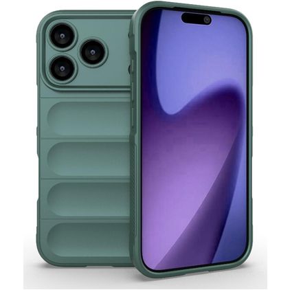 Mobigear Bumpy iPhone 18 Pro Hoesje Flexibel TPU Backcover - Groen