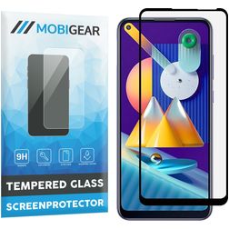 Mobigear Premium Samsung Galaxy M11 Glazen Screenprotector - Case Friendly - Zwart