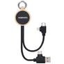 Mobiparts Multicable USB-A / USB-C naar Apple Lightning / USB-C Kabel 0.2 Meter - Zwart