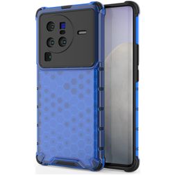 Mobigear Honeycomb Vivo X80 Pro Hoesje Hardcase Backcover Shockproof - Blauw