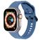 Mobigear Ripple Siliconen Apple Watch Bandje Gespsluiting - 49/46/45/44 mm - Blauw
