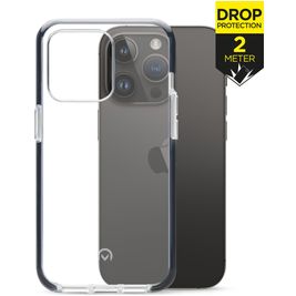 Mobilize Shatterproof iPhone 14 Pro Hoesje Hardcase Backcover Shockproof - Transparant / Zwart
