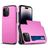 Mobigear Card iPhone 15 Pro Max Hoesje Hardcase Backcover Shockproof met Pasjeshouder - Roze