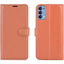Mobigear Classic OPPO Reno 4 Hoesje Bookcase Portemonnee - Bruin