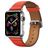 Mobigear Roma Leren Apple Watch Bandje Gespsluiting - 42/41/40/38 mm - Oranje