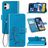 Mobigear Clover iPhone 12 Hoesje Bookcase Portemonnee - Blauw