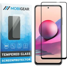 Mobigear Premium Xiaomi Redmi Note 10S Glazen Screenprotector - Case Friendly - Zwart