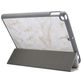 Mobigear Tri-Fold Marble iPad 7 (2019) Hoes Bookcase + Stylus Houder - Wit