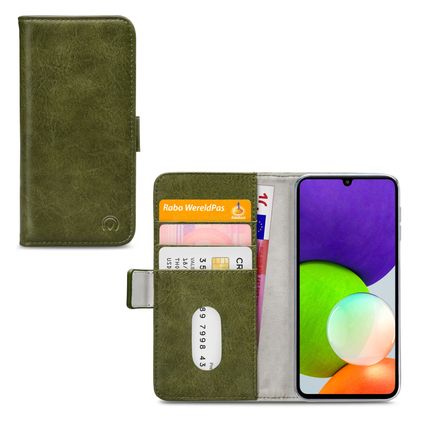 Mobilize Elite Gelly Samsung Galaxy A22 4G Hoesje Bookcase Portemonnee - Groen