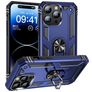 Mobigear Armor Ring iPhone 15 Pro Hoesje Hardcase Backcover Shockproof met Ringhouder - Blauw