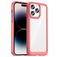 Mobigear Crystal iPhone 14 Pro Max Hoesje Hardcase Backcover - Transparant / Rood